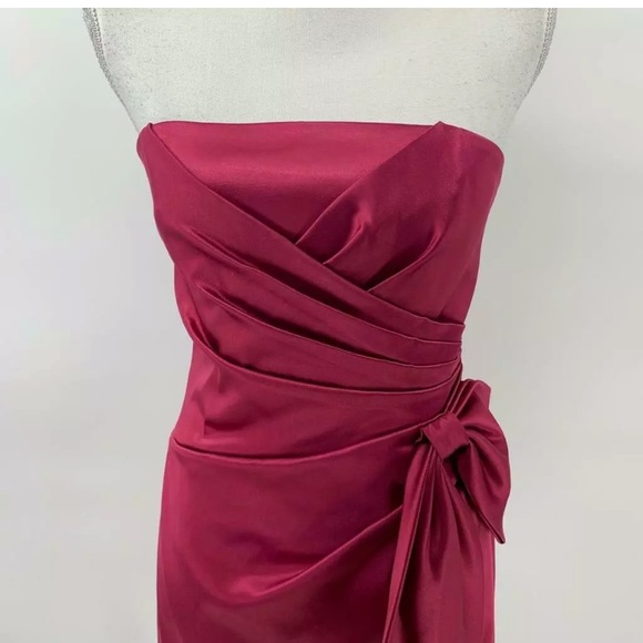 WHBM Strapless Sheath Bow Dress Pink - Picture 4 of 6